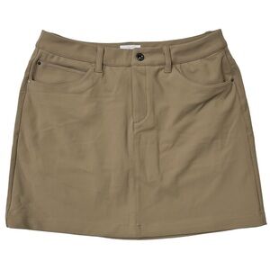 {Greg Norman Collection} Tan Brown Khaki Luxe Touch Performance Stretch Skort